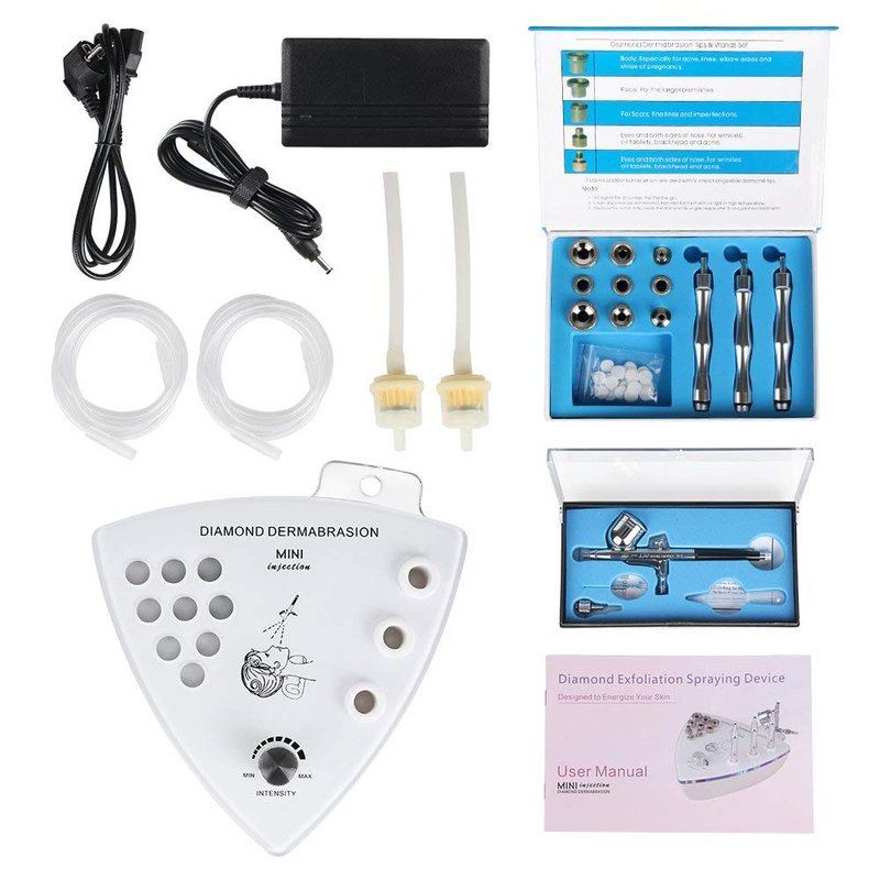 Diamond Microdermabrasion Machine with Spray Gun, Yofuly 65-68cmHg Suction Power Professional Diamond Facial Machine Water Spray Exfoliation Dermabrasion Machine for Home Use Skin Care
