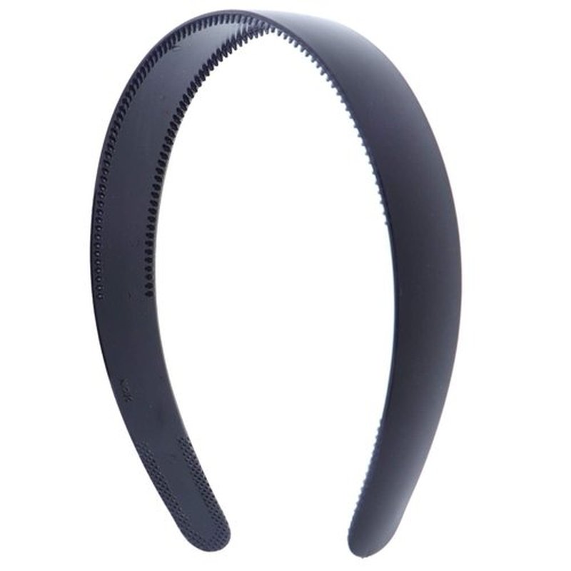One Dozen 1 Inch Navy Plastic Headbands with Teeth for Women andGirls (Motique Accessories)