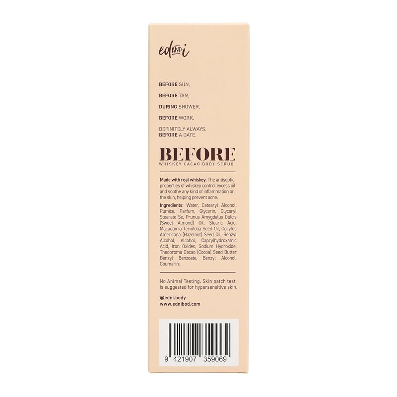 Whiskey Cacao Body Scrub - Exfoliating Dry Skin Treatment with Nourishing Oils | 5.07 oz