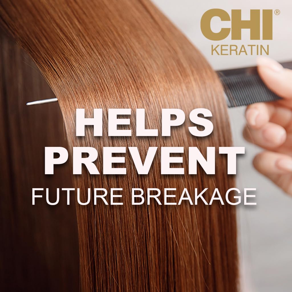 CHI Keratin Reconstructing Shampoo, Delivers Healthier Hair, Adds Shine & Helps Prevent Future Breakage, Sulfate, Paraben, & Cruelty-Free, 32 Oz