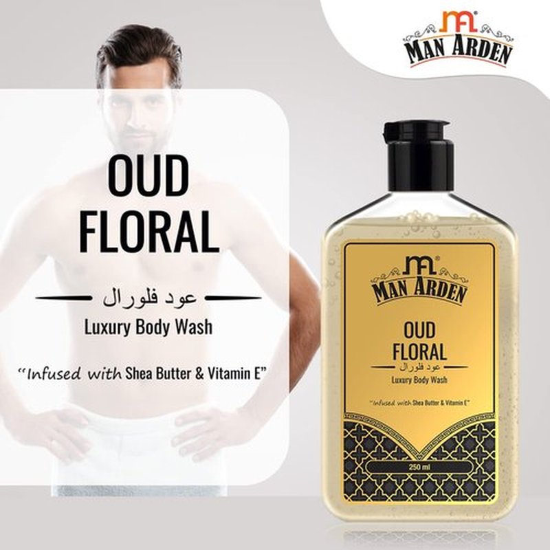 Man Arden Oud Floral Luxury Body Wash Infused With Shea Butter & Vitamin E, 250ml