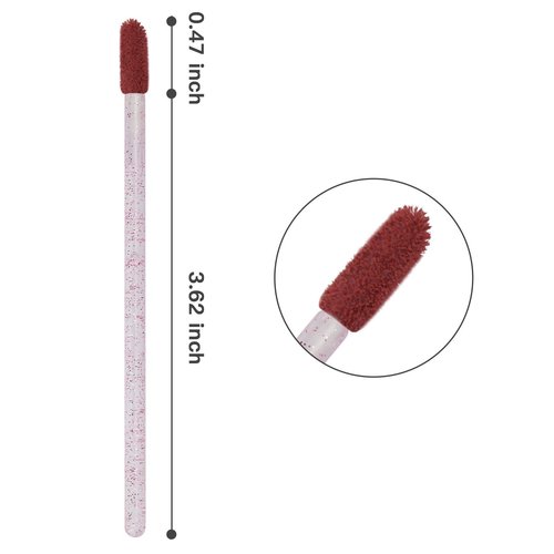 tifanso 300 PCS Lip Brush, Disposable Makeup Applicators, Lip Gloss Brush Lipstick Applicator Wands, Multicolor Makeup Tool Kits Beauty Lipstick Cosmetic (Crystal Pink)