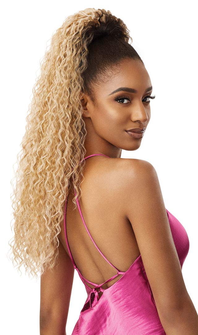 Outre PRETTY QUICK DRAWSTRING PONY Fabulous Looking Long Curly Wave Premium Synthetic High Heat Friendly Limitless Look Hair Pieces Ponytail - SHAYLA 26" (DR2/CINWN)