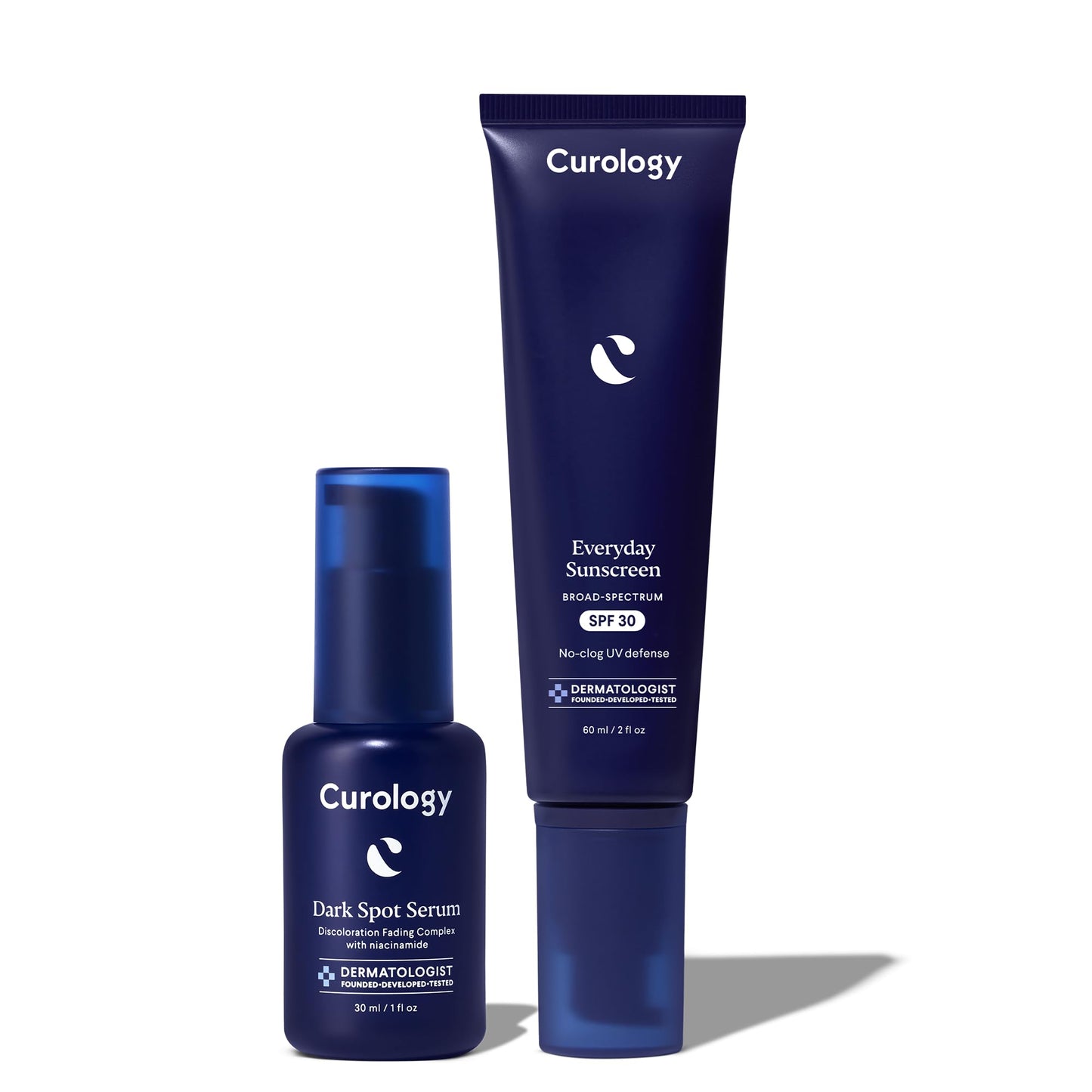 Curology Dark Spot Facial Skin Care Set, SPF 30 Everyday Sunscreen for Face and Dark Spot Niacinamide Serum with Discoloration Fading Complex
