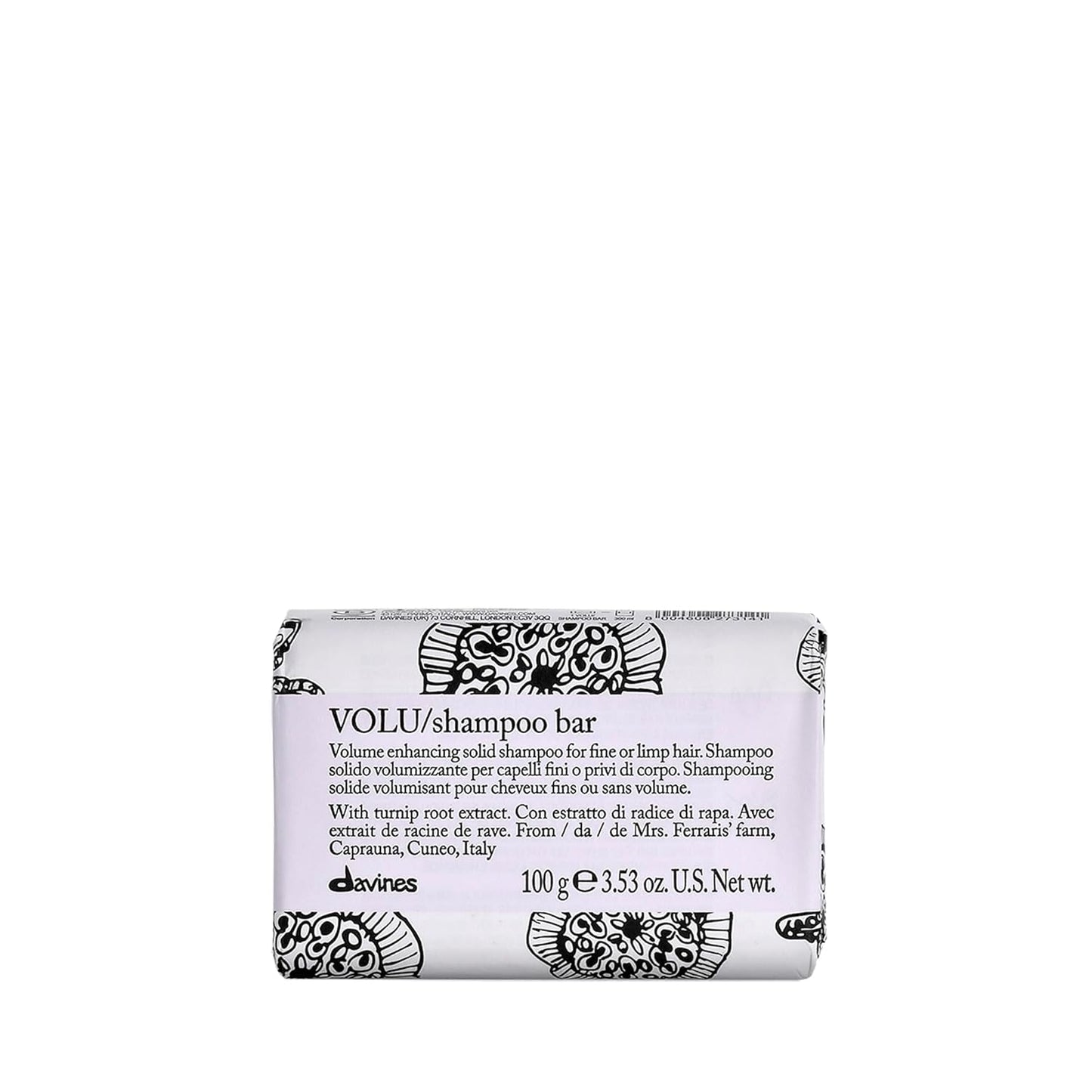 Davines Cleansing Bar, Solid Cleansing Shampoo Bar, Body Wash Bar, Packed in 100% FSC Paper Wrapper, Recyclable, and Aluminium Case Holder