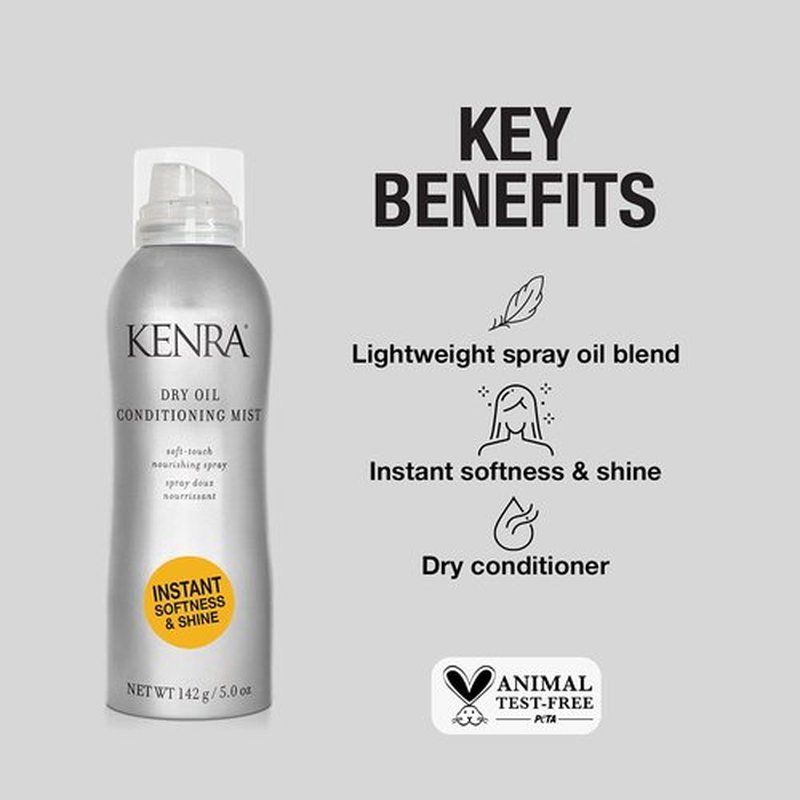 Kenra Dry Oil Conditioning Mist | Soft-Touch Nourishing Spray | Increases Shine & Softness | All Hair Types | 5 oz