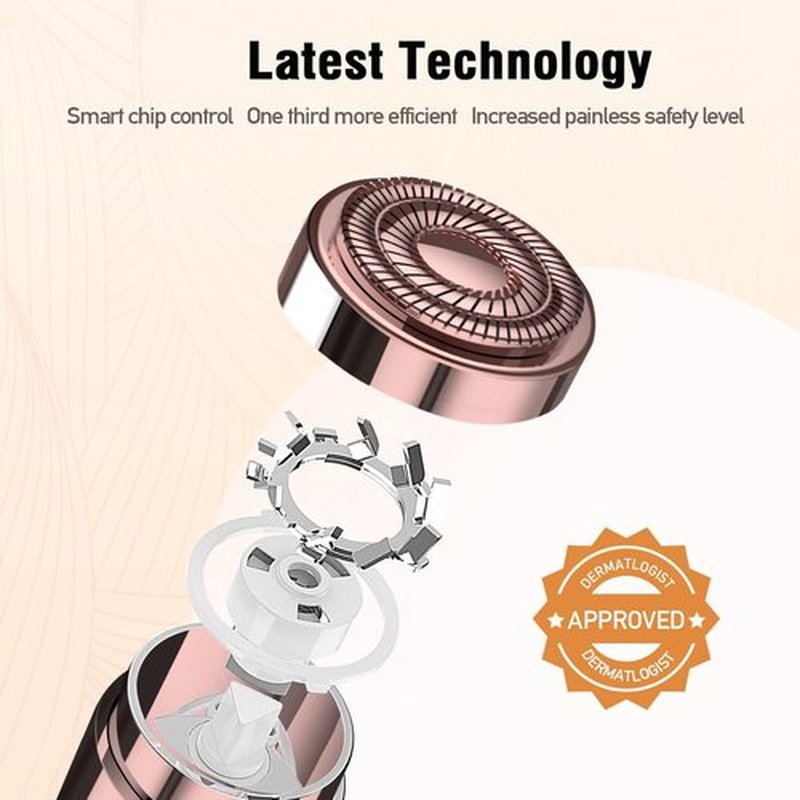 SEIHAI Hair Removal Device, Facial Hair Removal for Women, Rechargeable Hair Remover/face shavers, Facial Hair Remover for Upper Lip, Chin, Included 4 x Replacement Heads