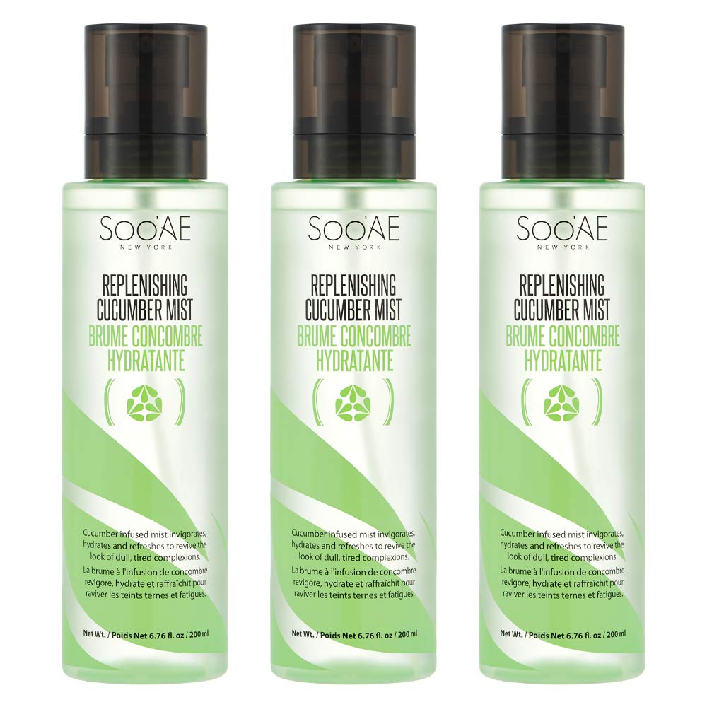 Soo'AE Replenishing Cucumber Mist, 6.76 Fl Oz (Pack of 3)