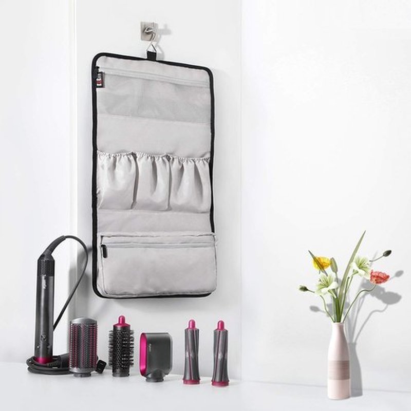 BUBM Waterproof Travel Storage Case Organizer for Dyson Airwrap, Pre-Styling Dryer, 4 Curling Barrels, 2 Smoothing Brushes and Volumizing Brush
