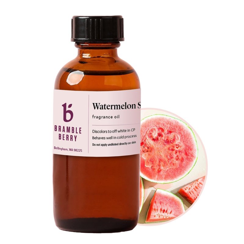Bramble Berry Watermelon Sugar Fragrance Oil 2 oz | Sweet Fruity Scent for Soap Making, Candles, Lotion, Bath Bombs & Perfume | Skin Safe, Vegan, Paraben & Phthalate Free