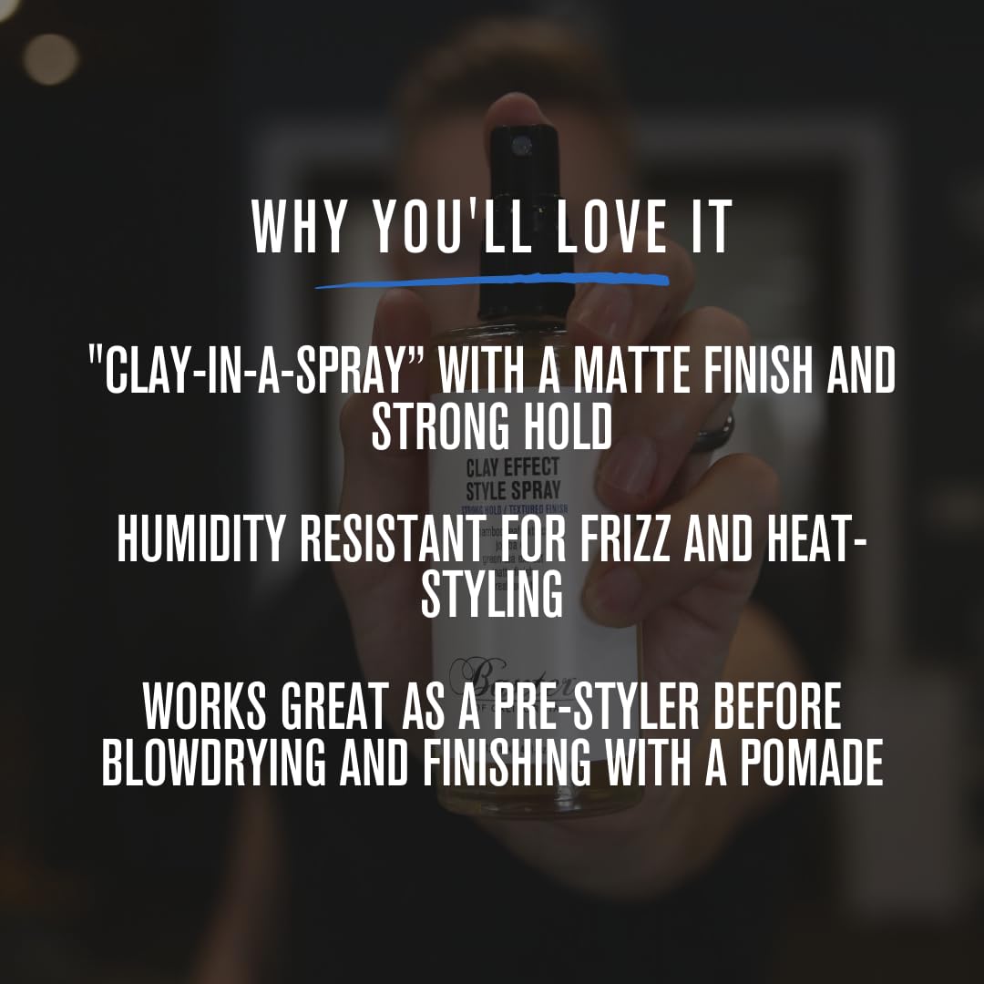 Baxter of California Clay Effect Style Spray for Men | Textured Finish | Strong Hold | Hair Styler