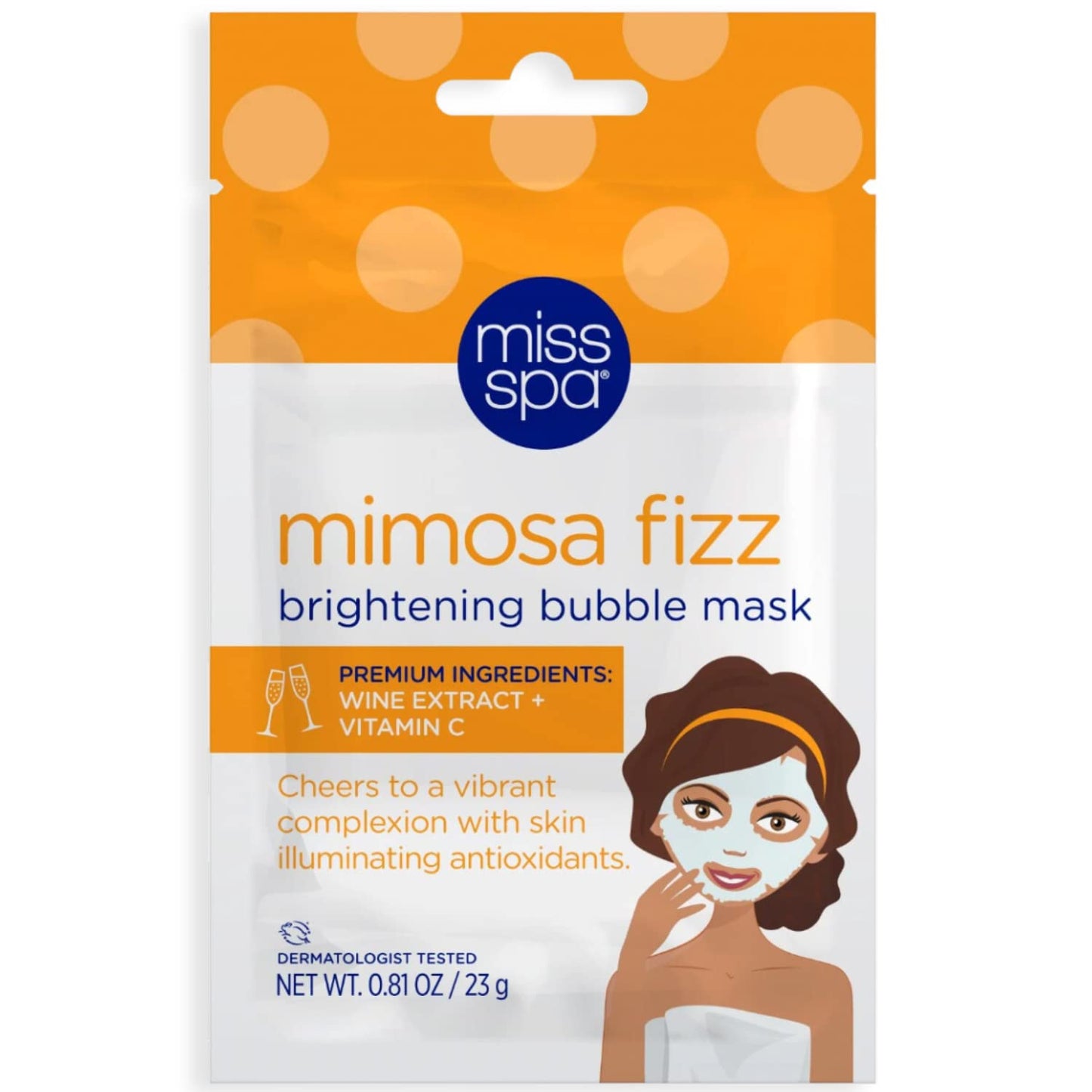 MISS SPA Face Mask Skin Care Set for Women, Deep Clean Face Mask, Quench, Mimosa fizz, Bakuchiol Facial Sheet Mask, Anti-Aging, Anti-Wrinkle, Hydrating Face Mask Skin Care, 4-Pack