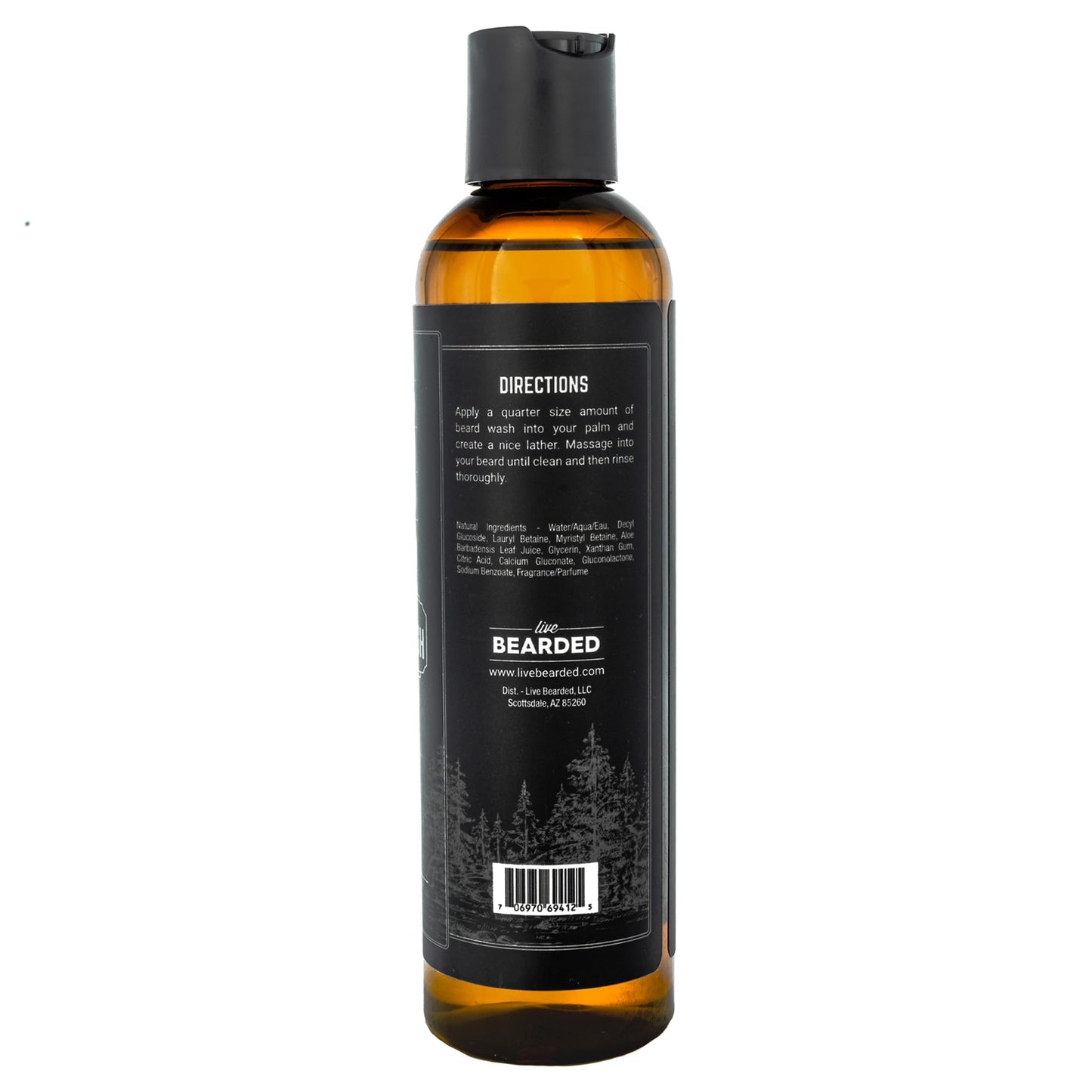 Live Bearded Beard Wash, 8 fl oz - Water-Based Face Cleanser with All-Natural Ingredients for a Gentle, Deep Clean - Made in the USA | Legend Scent - Sandalwood, Vanilla