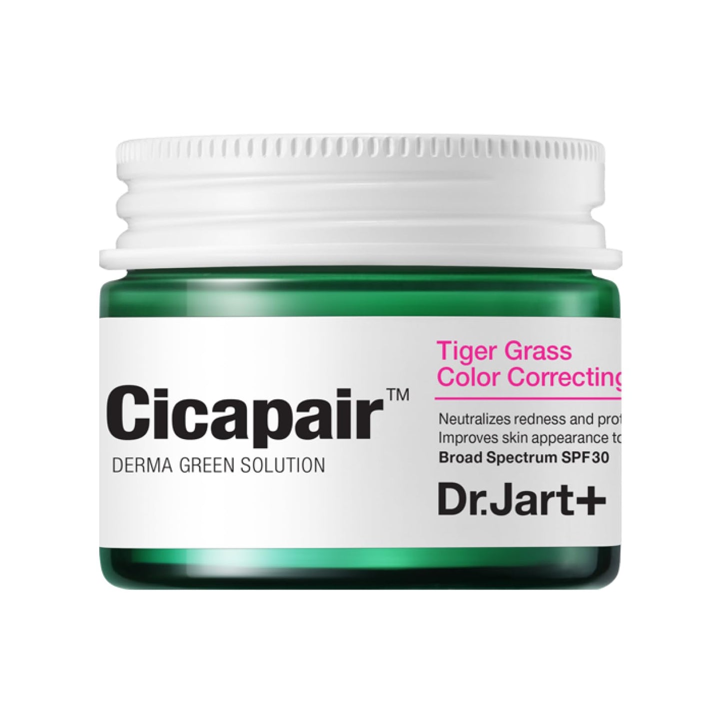 Dr.Jart+ Cicapair™ Tiger Grass Color Correcting Treatment SPF 30 with Centella Asiatica | cc cream | Korean Skin Care, 0.5 Fl Oz