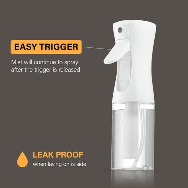 2 Pack Continuous Spray Bottle For Hair - 5 Oz Ultra Fine Mist Sprayer | Water Spray Bottle For Hair Mister Spray Bottle | Hair Spray Bottles For Hairstyling, Cleaning, Salons (2pk 5oz)
