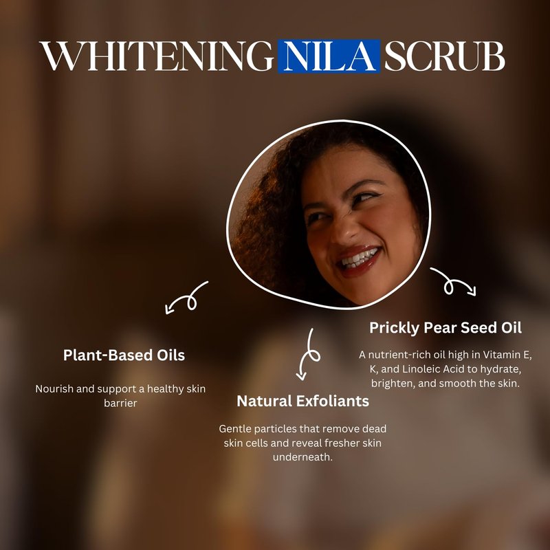 Mokko Active Nila Face Scrub with Prickly Pear Oil Brightening Exfoliator for Face | Reduces Dark Spots, Evens Skin Tone & Smooths Texture 200g