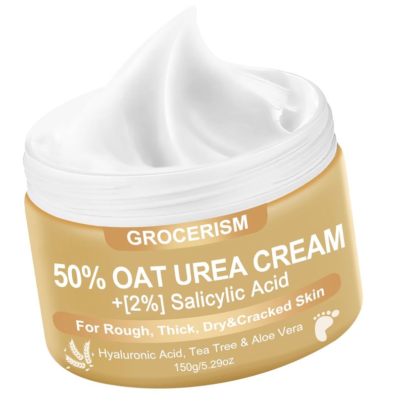 Urea Cream 50 Percent for Feet with Oat 5.29 oz || Foot & Hand Cream Maximum Strength with 2% Salicylic Acid, Tea Tree and Aloe Vera for Deep Moisturizing and Callus Removing (Upgraded Formula)