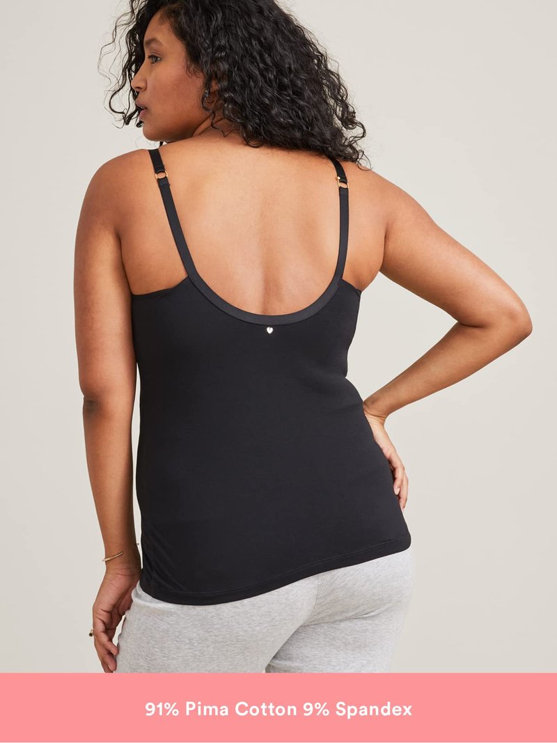 HATCH Clip Down Nursing Tank Top - Easy Access Nursing Tank Tops with Built in Bra - Adjustable Front Strap Maternity Tank Top for Flexible Support - On The Go or in Bed - Black, Small