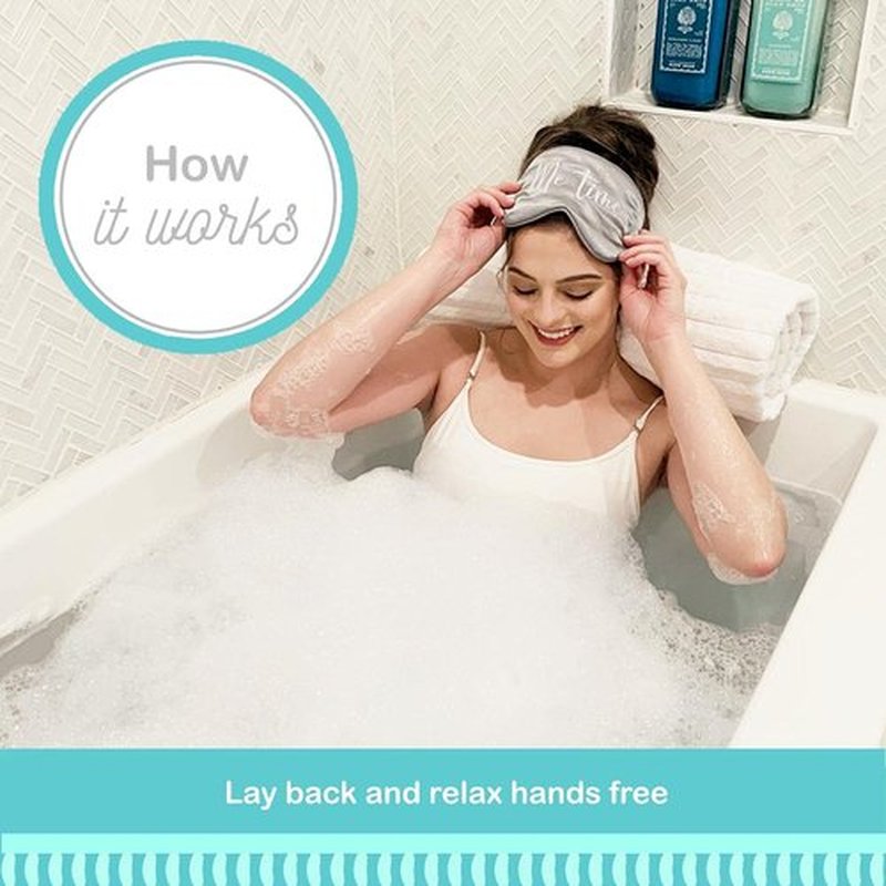 BATH BEAN Luxury Body Stopper, Anti-Slip Spa Accessory, Holds Reclined Position in Bath to Fully Release Tension, Bathe Comfortably Hands Free, and Keep Your Hair Dry. Recline, Relax, Stay Put!