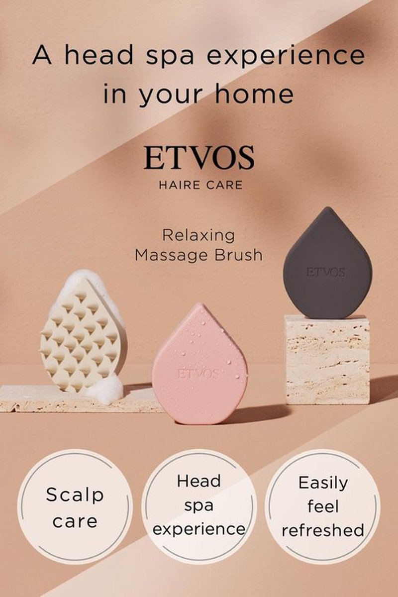 ETVOS Relaxing Massage Brush Matte Pink