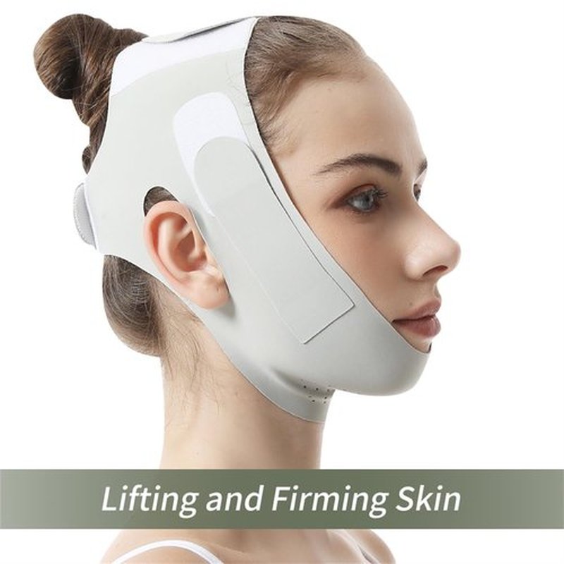Habodd Chin Strap for Sleeping Face Lift Reusable V Line Mask Chin Strap for Double Chin Facial Shaping Belt Jawline Shaper Face Tightener Jaw Exerciser Face Lifting Anti Sagging Green