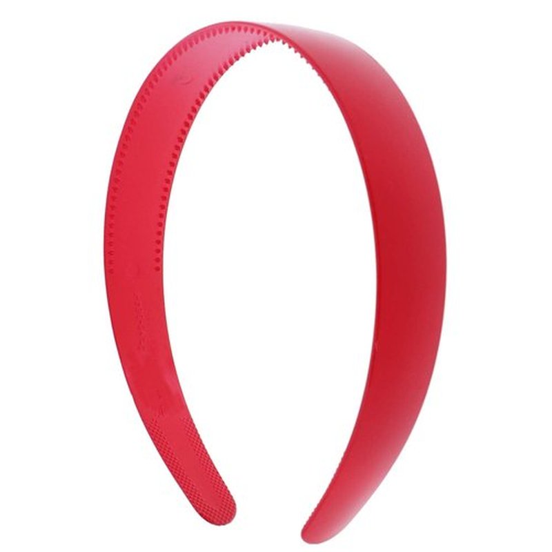 One Dozen 1 Inch Red Plastic Headbands with Teeth (Motique Accessories)
