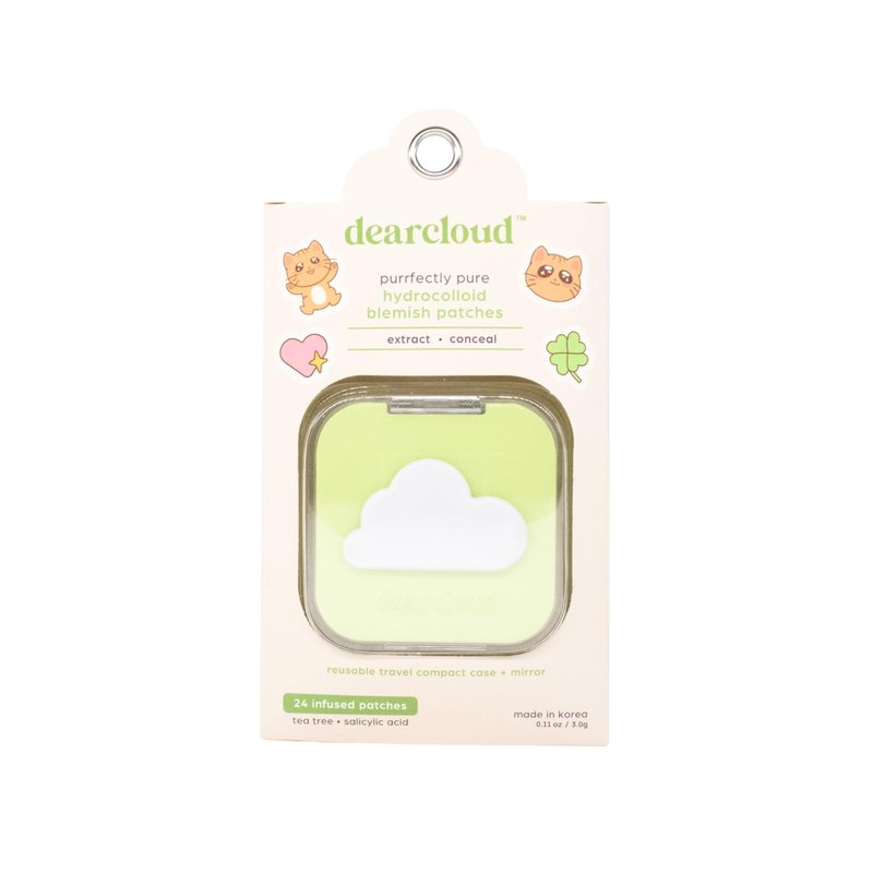 dearcloud Hydrocolloid Patches 24ct + Case – Niacinamide (Purrfectly Pure)