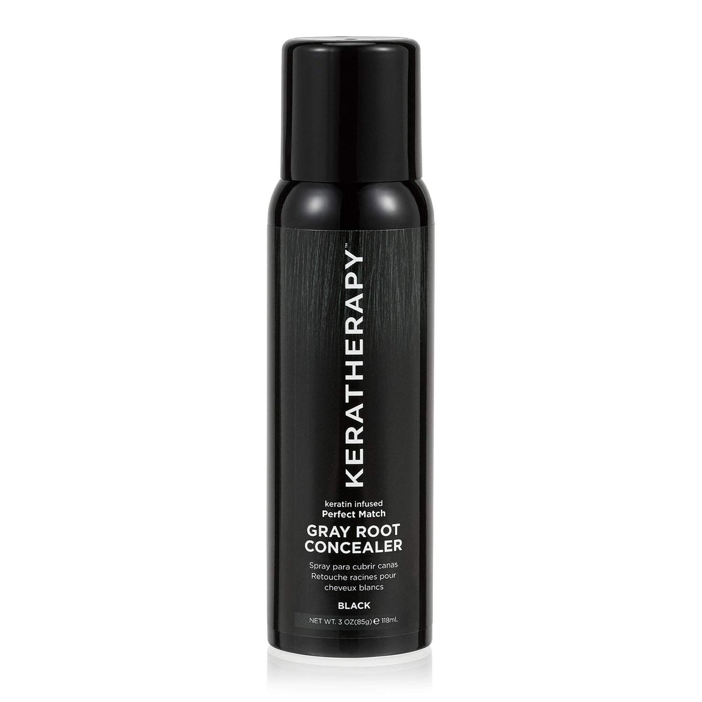 Keratherapy Keratin Infused Perfect Match Gray Root Concealer Spray, Light Brown, 3 oz, 118ml - Root Cover Up Spray to Hide Gray Roots - Keratin Therapy Hair Darkening & Temporary Scalp Concealer