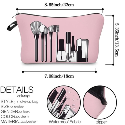 LOOMILOO Cosmetic Bag for Women, Adorable Roomy Makeup Bags Travel Water Resistant Toiletry Bag Accessories Organizer (L2-55248)