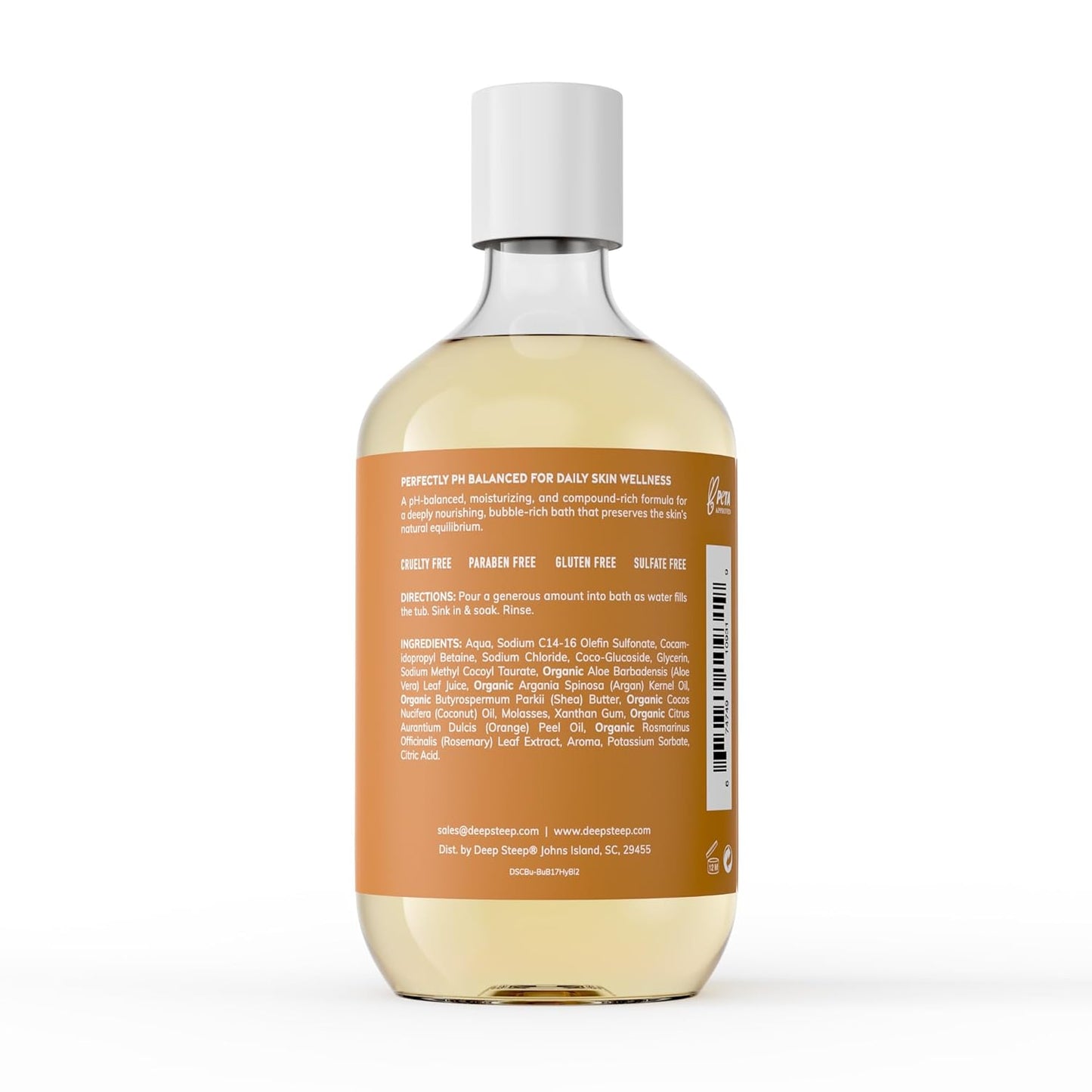 Deep Steep Bubble Bath, Lavender Chamomile, 17 oz (Pack of 2) – Soothing Soak with Shea Butter, Argan Oil, Aloe Vera & Coconut Oil – Vegan, Sulfate-Free, PH-Balanced Clean Beauty