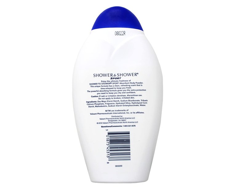 Shower to Shower Absorbent Body Powder-Sport-13 oz (Quantity of 6)