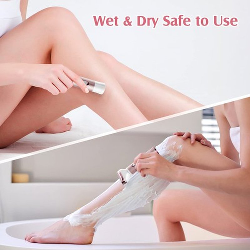 Womens Electric Razor, 4 in 1 Face Shaver for Women, Facial Hair Remover for Women, Electric Women Bikini Trimmers for Legs, Travel Razor for Eyebrow Ear Nose Hair Lip Beard Armpit, Rose Gold