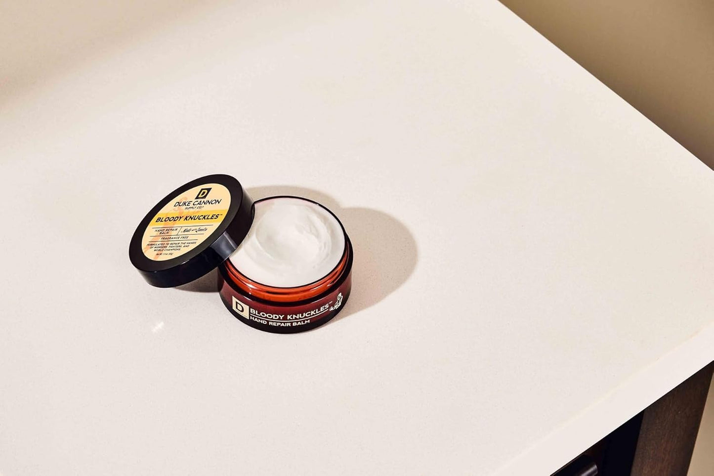 Duke Cannon Bloody Knuckles Hand Repair Balm - Unscented Moisturizer, Repair and Revitalize Dry, Cracked Skin, Ideal for Workers and Fighters, Set of 2 (5 oz. & 1.4 oz.)