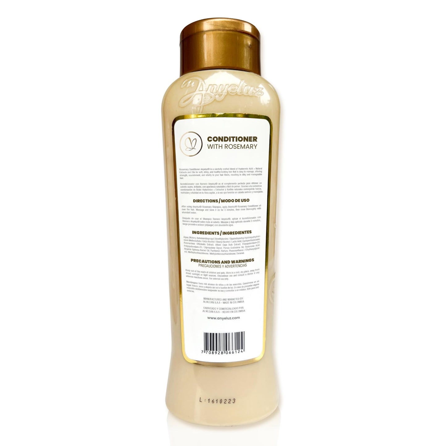 ANYELUZ Hair Conditioner with Rosemary and Hyaluronic Acid – Strengthens, Shines, and Smooths, Ideal for All Hair Types, Enhances Manageability.