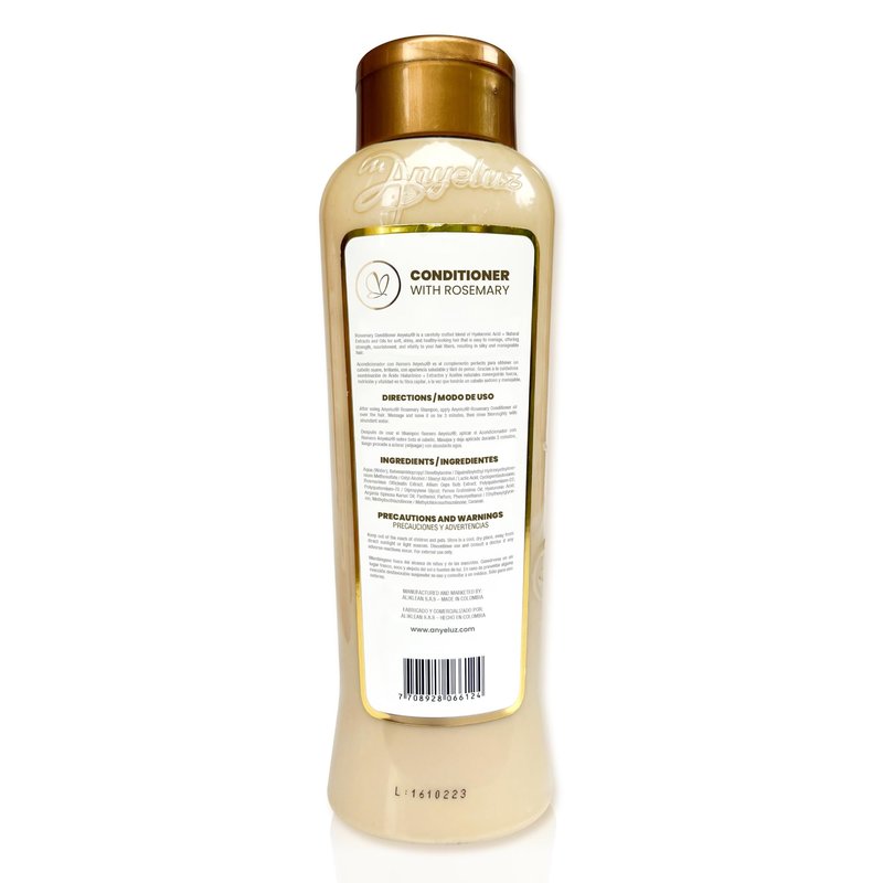 ANYELUZ Hair Conditioner with Rosemary and Hyaluronic Acid – Strengthens, Shines, and Smooths, Ideal for All Hair Types, Enhances Manageability.