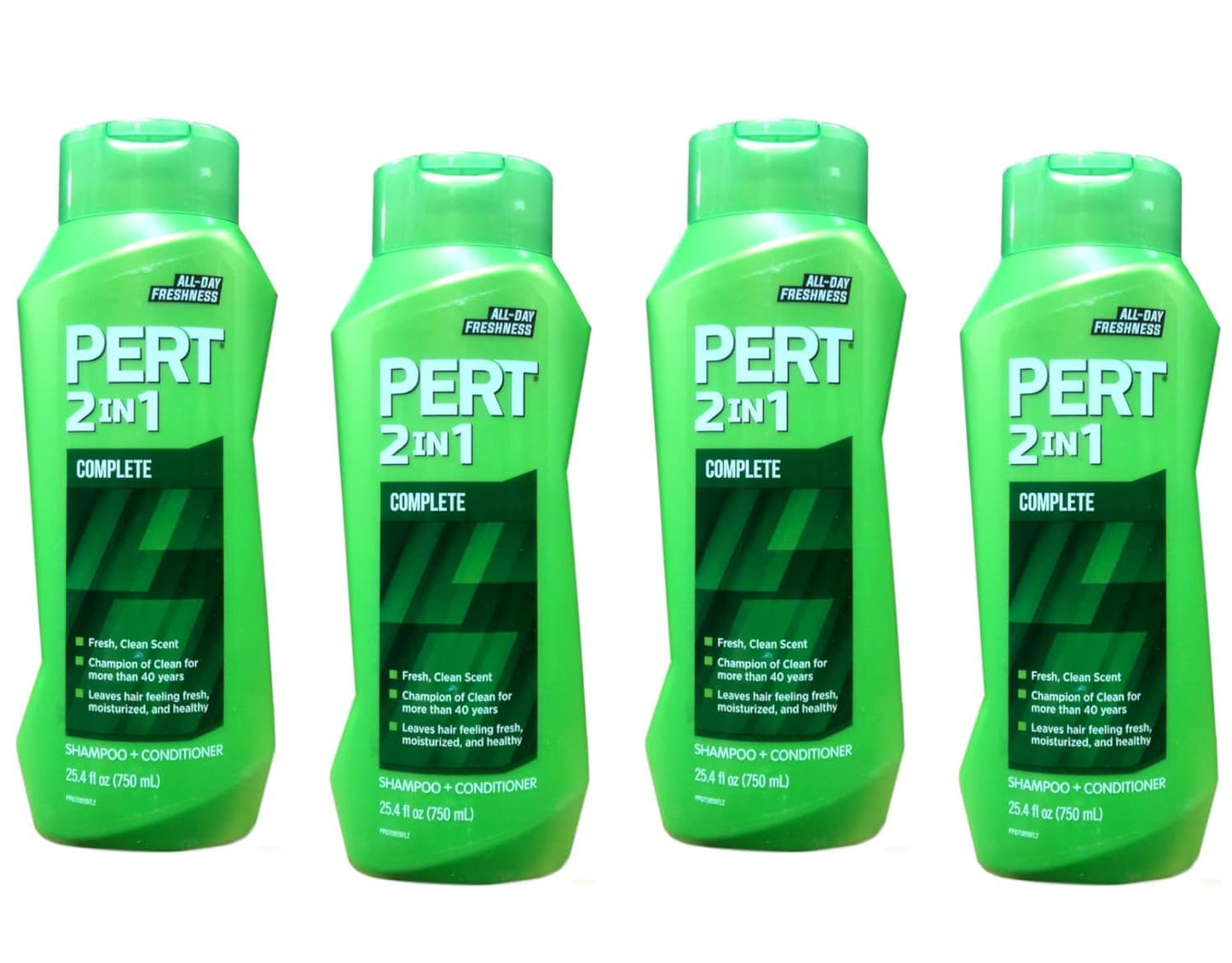 PERT 2 in 1 Complete Clean Shampoo and Conditioner - Mens Shampoo for Daily Use - Hair Conditioner for Men - Removes Dirt, Oil, and Build Up - 4 pc