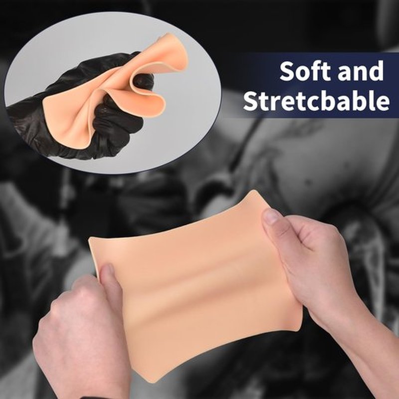 3MM Tattoo Practice skin - 10pcs Double Sides Thick Fake Skin Tattoo Skin for Practicing,Soft Silicone Tattoo Eyebrow Practice Skins for Beginner & Experienced Tattoo Artist…