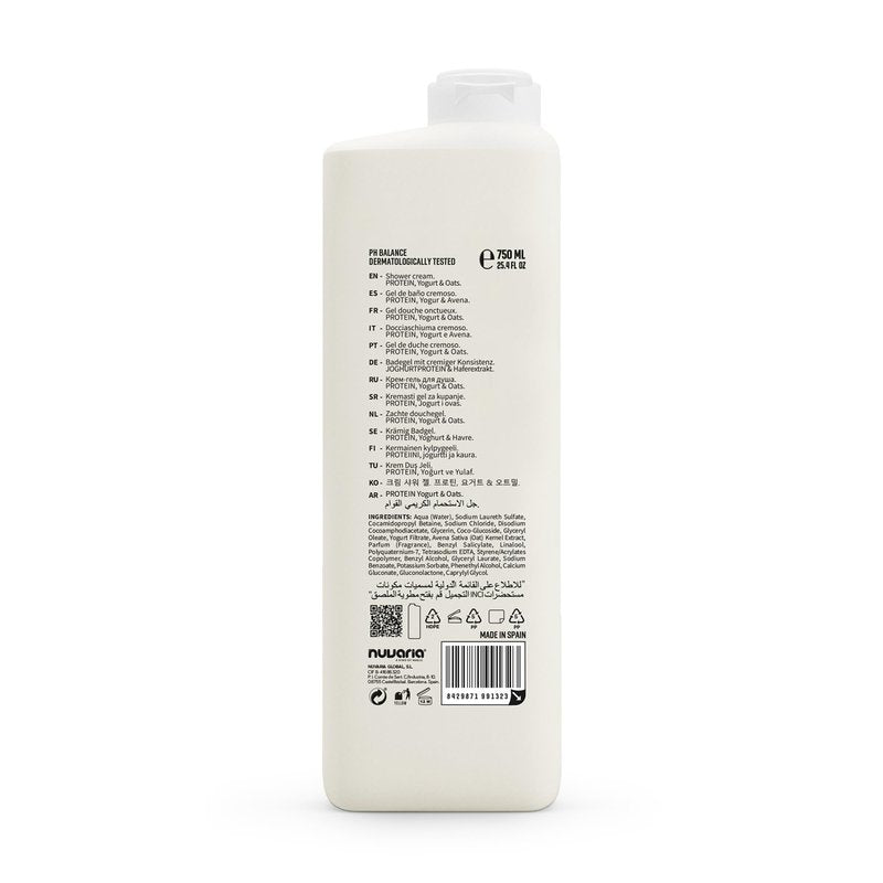 Dicora Urban Fit Shower Cream - Hydrating In Shower Body Lotion - Wet Shower Moisturizer for Sensitive Skin - Protein Yogurt and Oats Avena - 25.4 oz