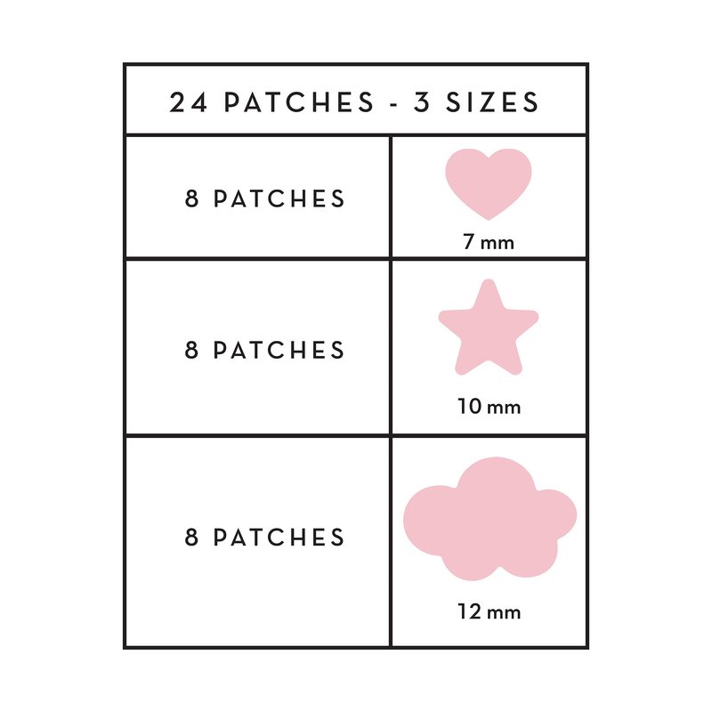 The Crème Shop Cotton Candy Skin Hydrocolloid Acne Patches - 72 count - 3 Size Variation - Blemish Patches for Breakouts, Whiteheads, Cystic & Hormonal Acne