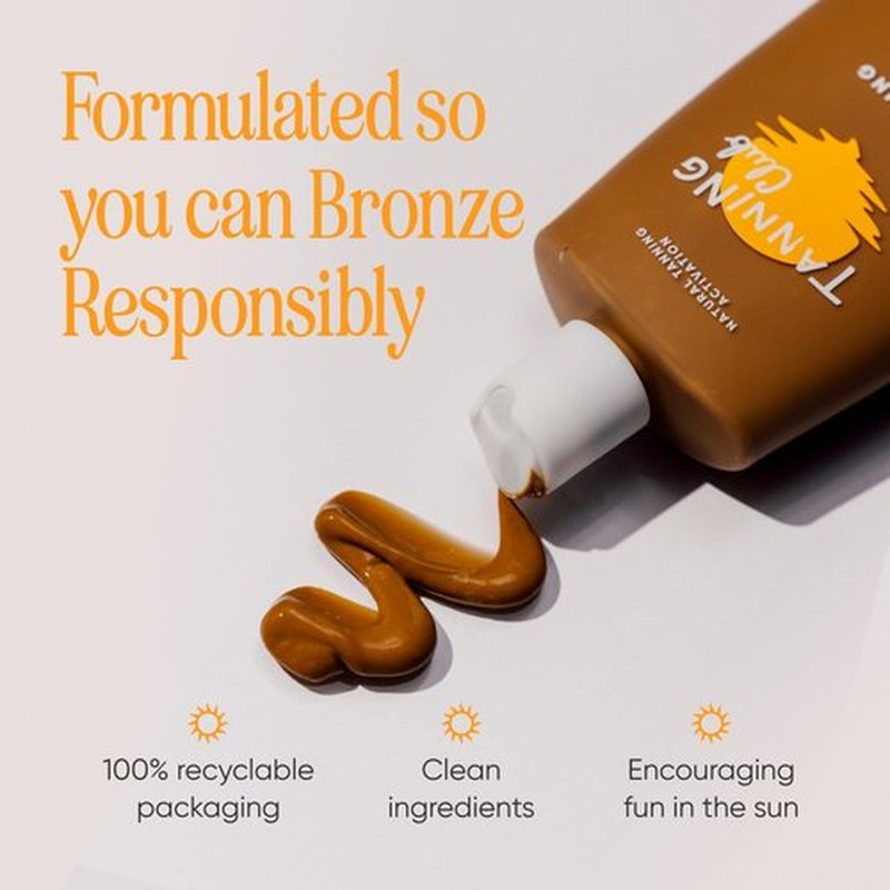 Tanning Club Browning Lotion - Tanning Accelerator & Optimizer for Outdoor Sun Tanning - Non-Toxic Botanical Skin Care Formula with for a Fast Deep, Dark Tan