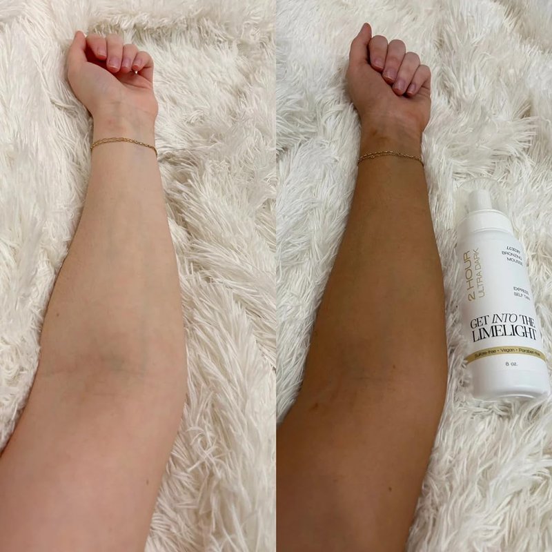 Get Into The Limelight 2 Hour Express, Ultra Dark Starter Kit with Self Tanning Mousse Plus Body and Face Applicator Mitts, Rinse in 2 Hours