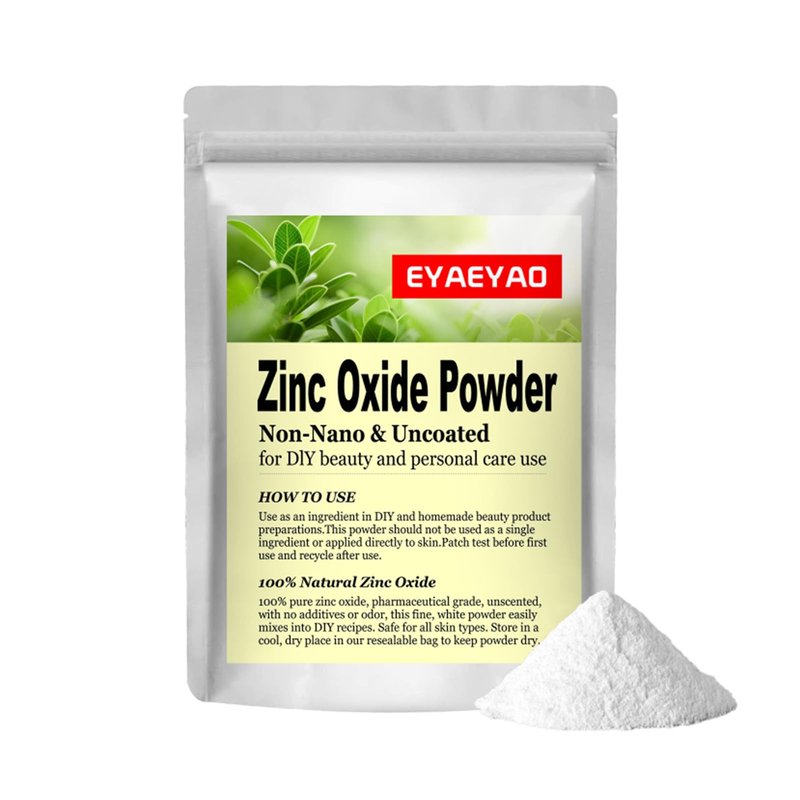 Zinc Oxide Powder | Non-Nano & Uncoated | Make Your Own Lotion, Deodorant, Cream, Soap | DIY Essentials | Resealable Bag | Pure Natural | Multitude of Uses | 4 Ounces