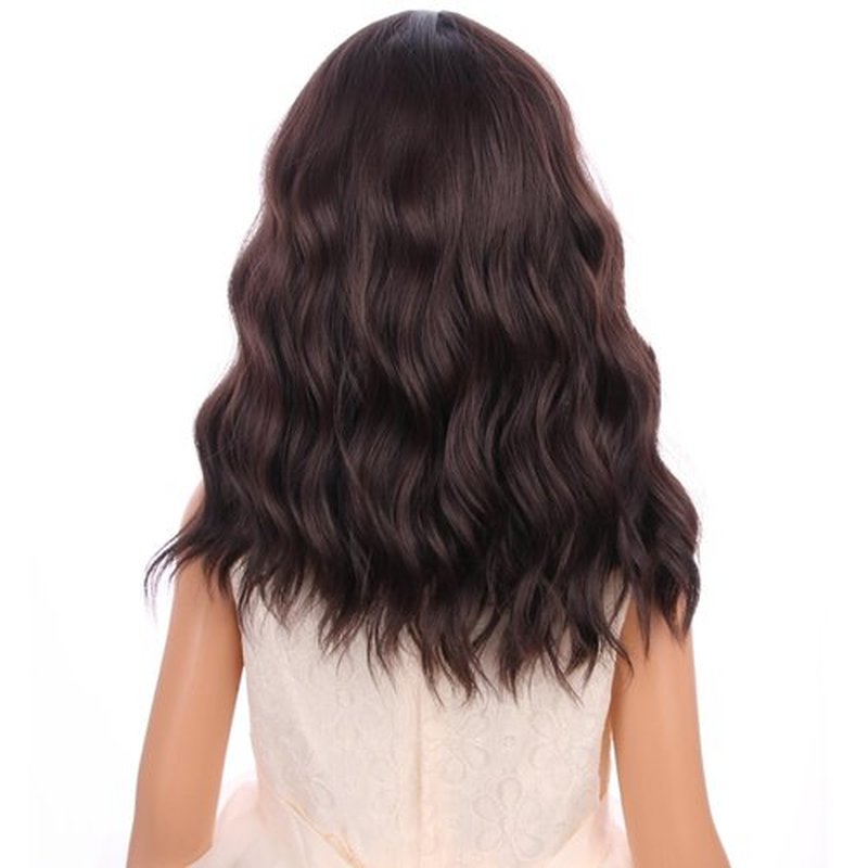 PATTNIUM Kids Dark Brown Wig Girls Short Curly Wavy Brown Wig Child Mixed Brown Wig Cosplay Party Heat Resistant Synthetic Hair Wig