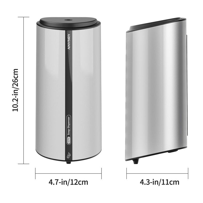 anydry 29fl.oz/850ml Commercial Automatic Liquid Soap Dispenser Wall-Mounted Large Capacity Model AD1209 Silver