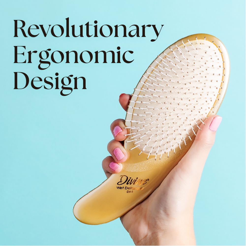 Olivia Garden Divine Revolutionary Hair Brush - Ergonomic Design, Gentle on Hair & Scalp