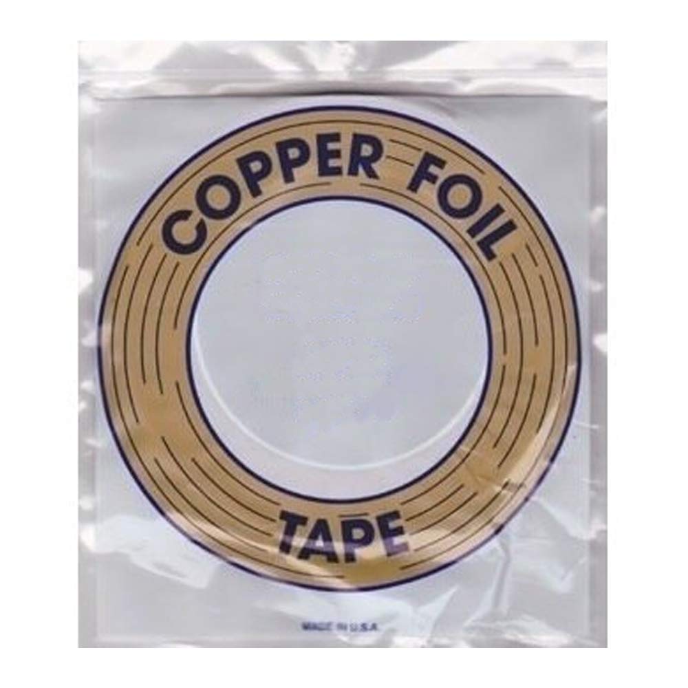 Edco 7/32"x 36Yds.Copper Foil Black Back Tape for Glass