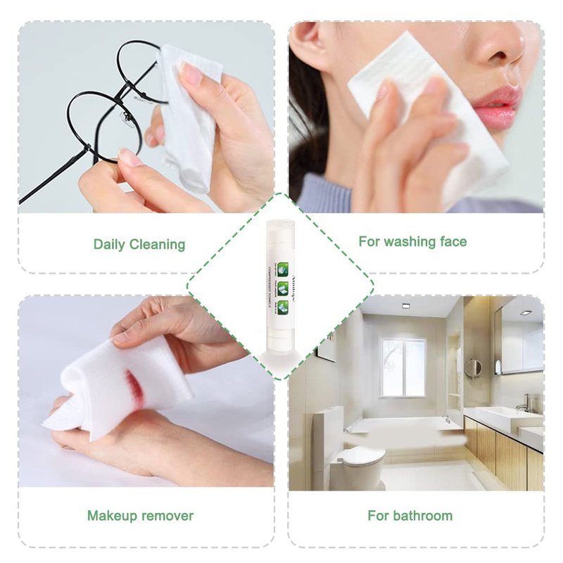 Atitifope Compressed Towels 50 Pieces with 5 Carrying Cases