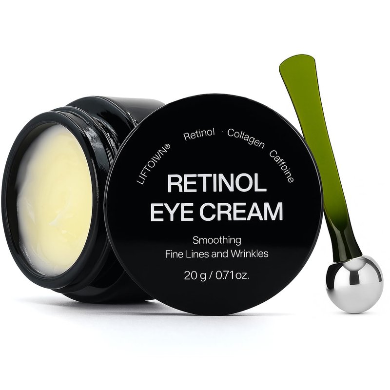 MythosFlow Eye Cream Retinol Under Eye Cream for Puffiness and Bags Under Eyes Dark Circles Firming Cream Tightening Lifting Sagging Skin with LIFTONIN Caffeine Collagen Peptides Vitamin E - 0.71 oz