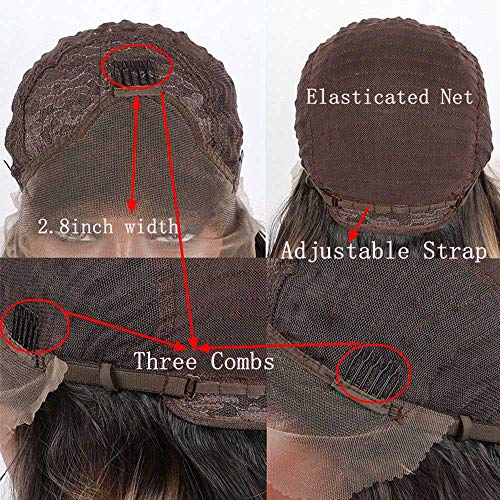 1001#Color Synthetic Blonde White Lace Front Wigs For Women Hair Platinum Blonde Hair Long Body Wave Wig Heat Resistant Fiber Long Wavy Wigs