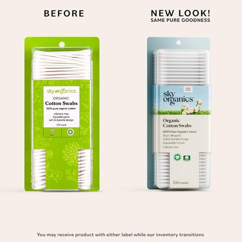 Sky Organics - Organic Cotton Swabs, 1500 ct. - Ultra Soft Tips - Strong & Durable - Hypoallergenic - Chlorine Free - Sustainable - with Ebook - Natural, Vegan & Cruelty Free - Skin Care & Self Care